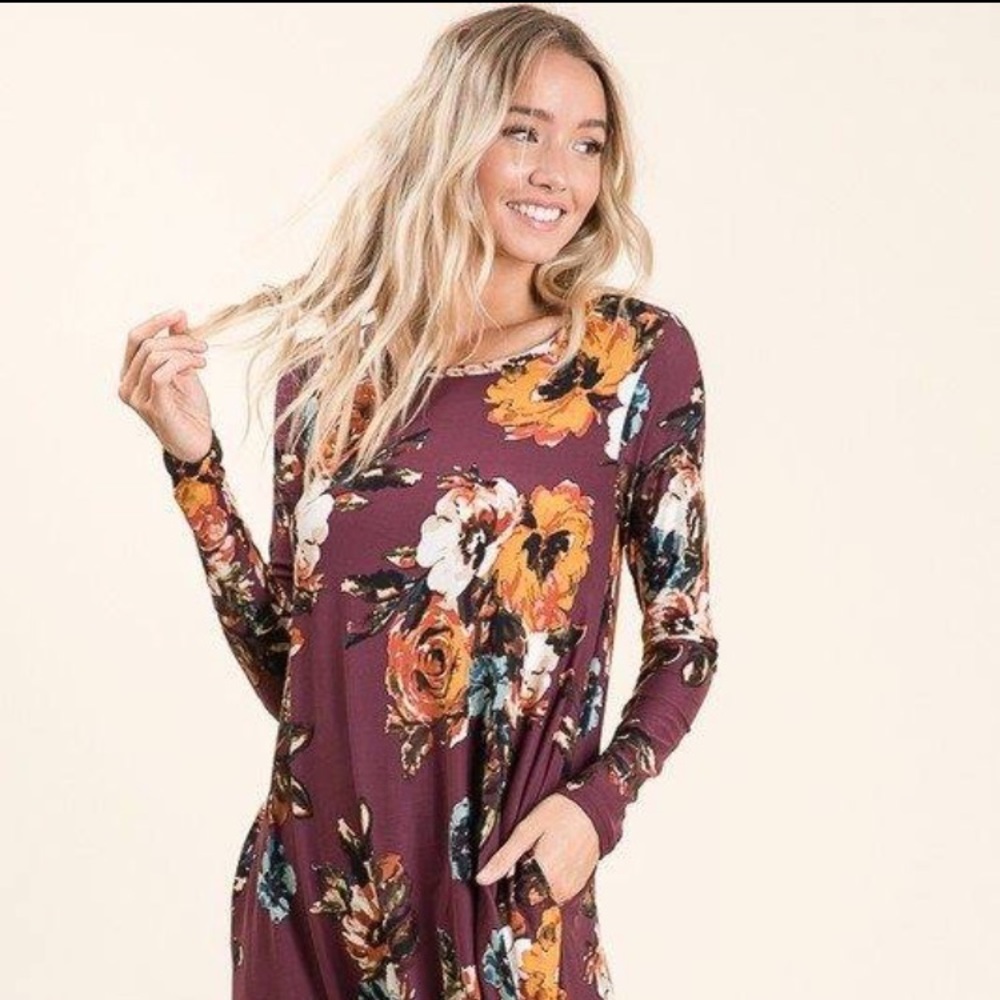 Gorgeous Fall burgundy dress